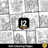 Holi Coloring Pages Printable