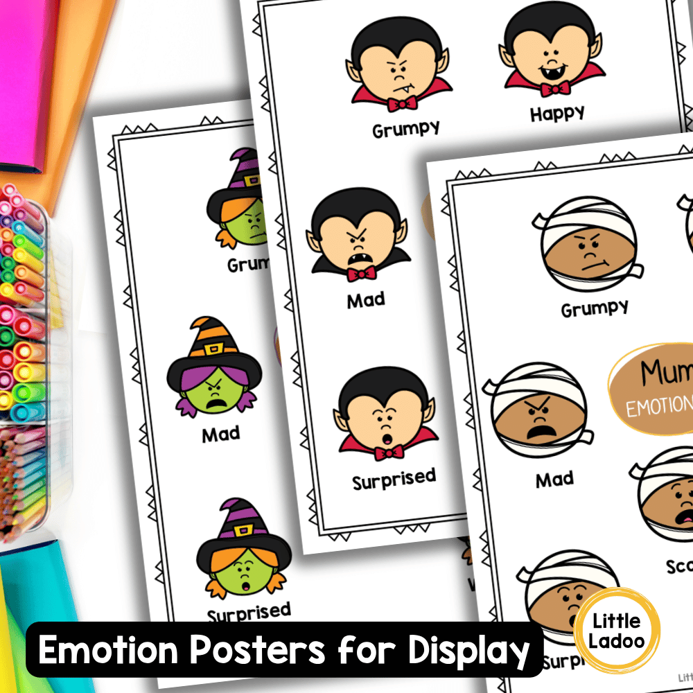 Halloween Emotions Matching Activity