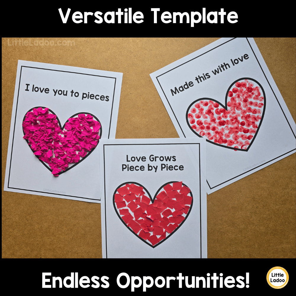 Heart Template for Crafts & Fine Motor Activities | Valentine's Heart Printable