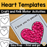 Heart Template for Crafts & Fine Motor Activities | Valentine's Heart Printable