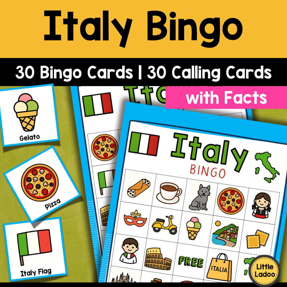Italy Bingo Printable