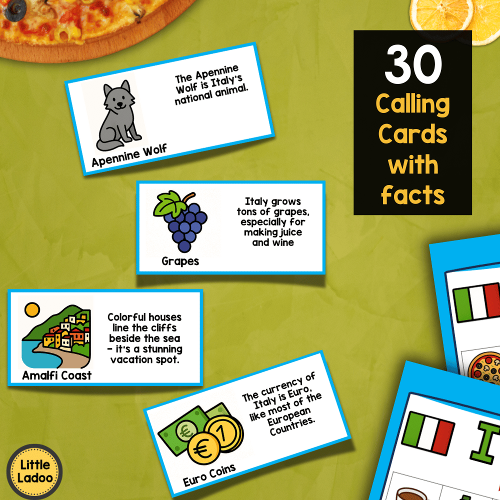 Italy Bingo Printable