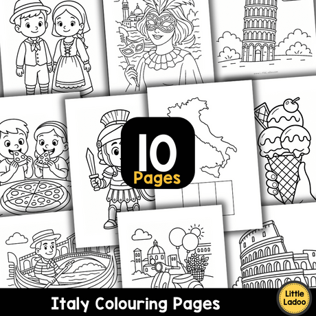 Italy Colouring Pages with Fun Facts