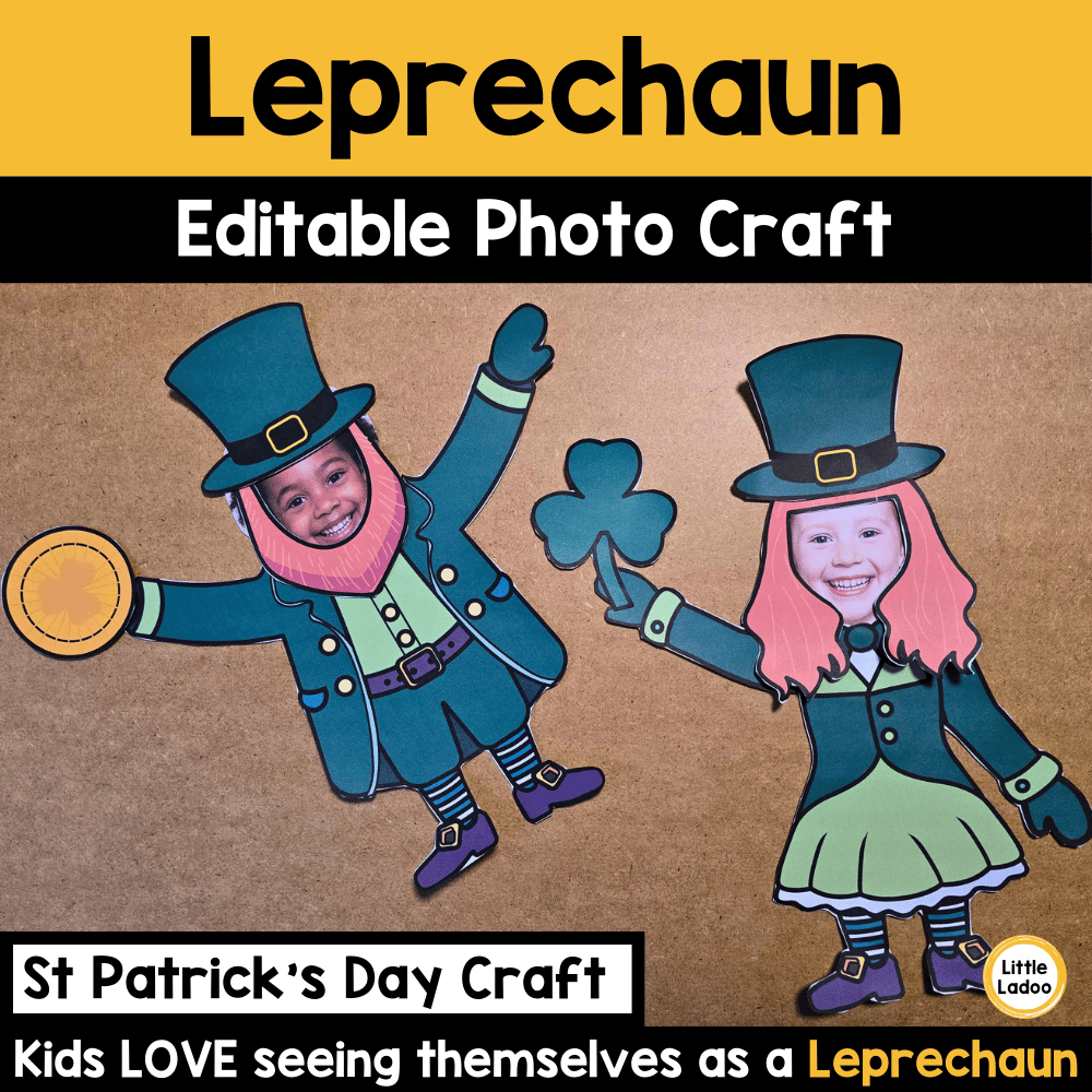 Leprechaun Editable Photo Craft — St Patrick’s Day Bulletin Board Activity