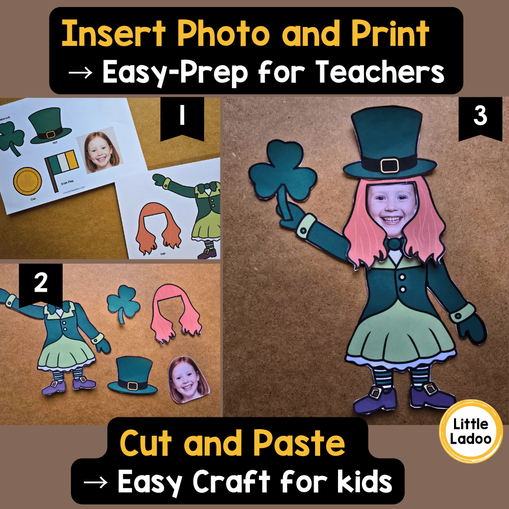 Leprechaun Editable Photo Craft — St Patrick’s Day Bulletin Board Activity