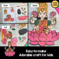 Lakshmi Cut and Paste Craft Template