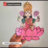 Lakshmi Cut and Paste Craft Template