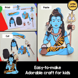 Lord Shiva Cut and Paste Craft Printable