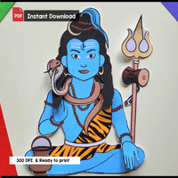 Lord Shiva Cut and Paste Craft Printable