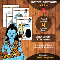 Lord Shiva Cut and Paste Craft Printable