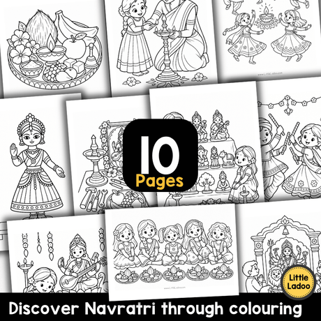 Navratri Coloring Pages for Kids | Printable Activities