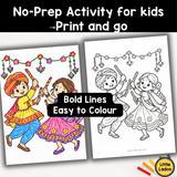 Navratri Coloring Pages for Kids | Printable Activities