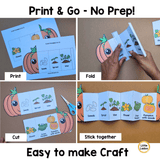 Pumpkin Life Cycle Craft Printable | Foldable Sequencing Activity