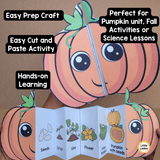 Pumpkin Life Cycle Craft Printable | Foldable Sequencing Activity