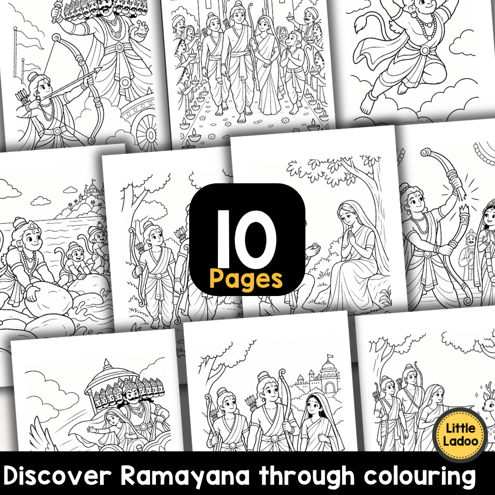 Ramayana Colouring Pages Printable