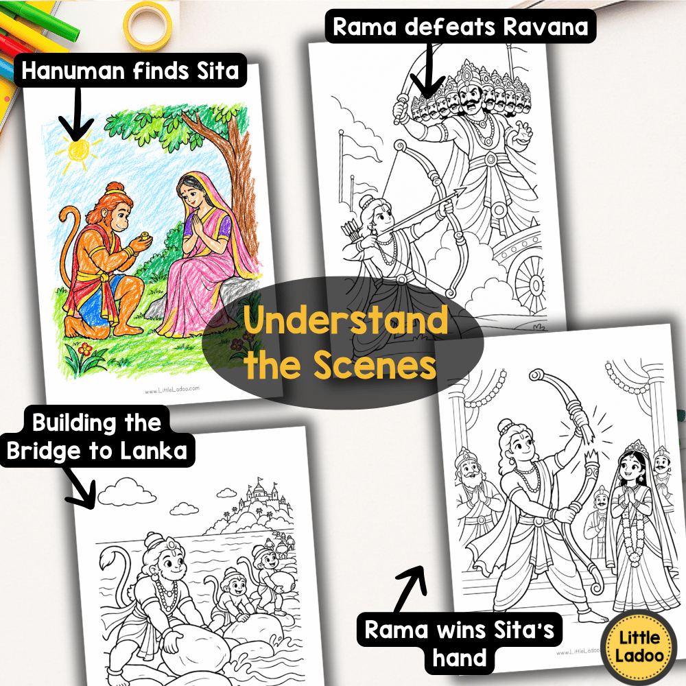 Ramayana Colouring Pages Printable