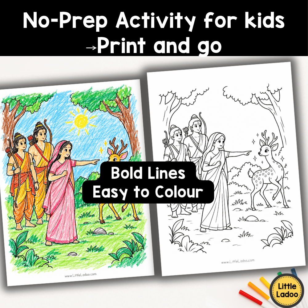 Ramayana Colouring Pages Printable
