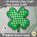 Shamrock Paper Weaving Craft | St Patrick’s Day Fine Motor Activity