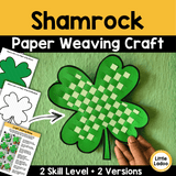 Shamrock paper weaving craft