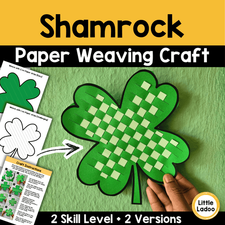 Shamrock paper weaving craft