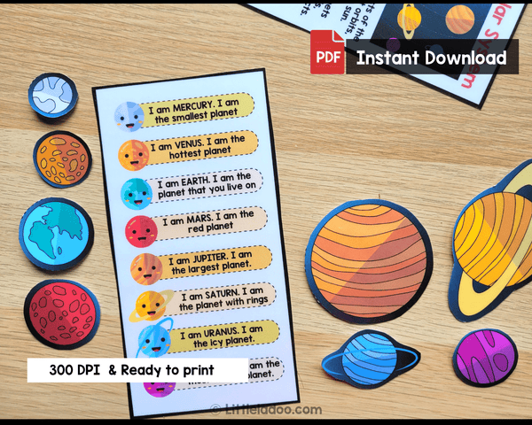 Solar System Printable LittleLadoo