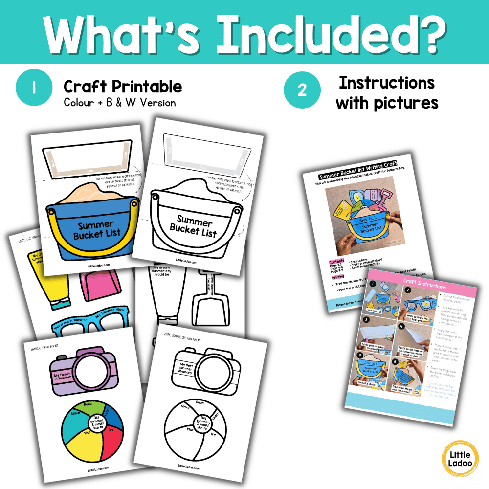 Summer Bucket List Writing Craft | End Of The Year Activities