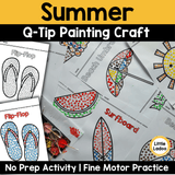 Summer Q-Tip Painting Printable | Dot Art Fine Motor Activities