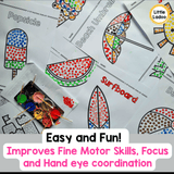 Summer Q-Tip Painting Printable | Dot Art Fine Motor Activities