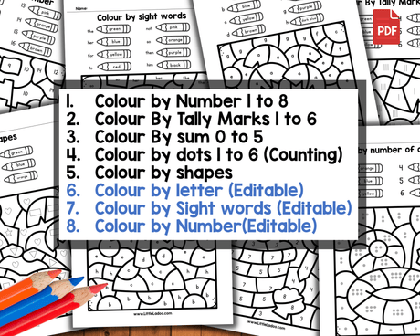 Summer Colour by code Printable