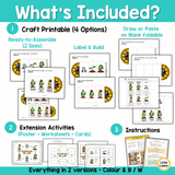 Sunflower Life Cycle Craft Printable | Foldable Sequencing Activity