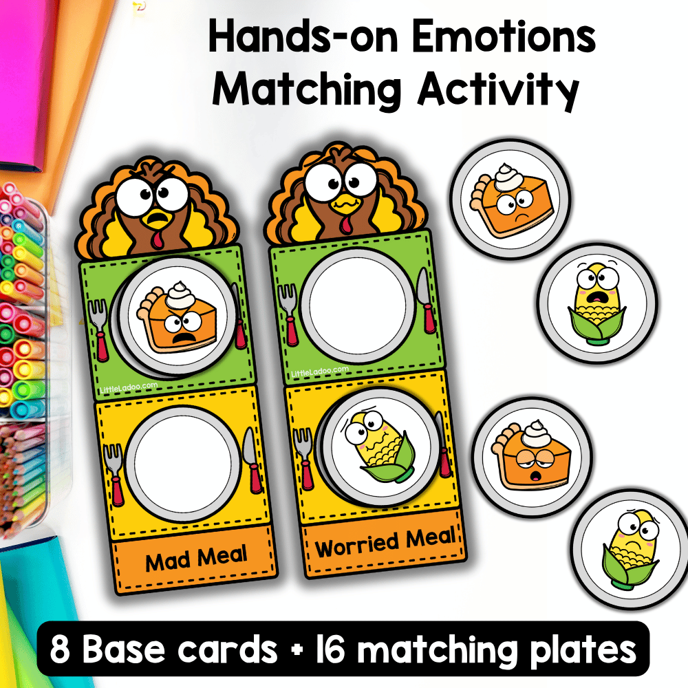 Thanksgiving Emotions Matching Activity