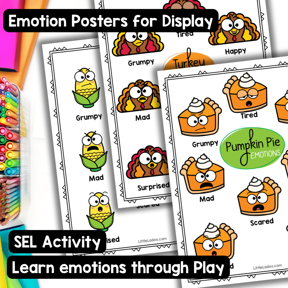 Thanksgiving Emotions Matching Activity