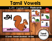 Tamil Vowels Flashcards