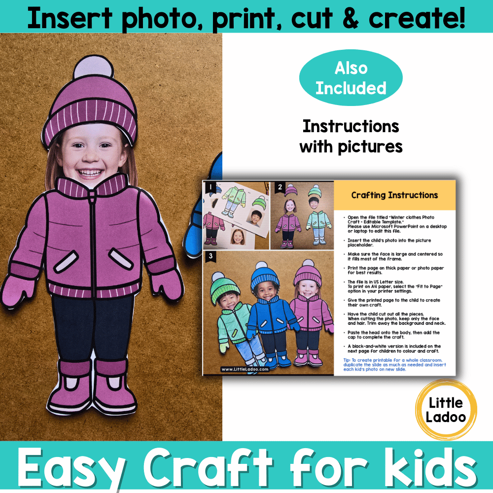 Winter Clothes Photo Craft