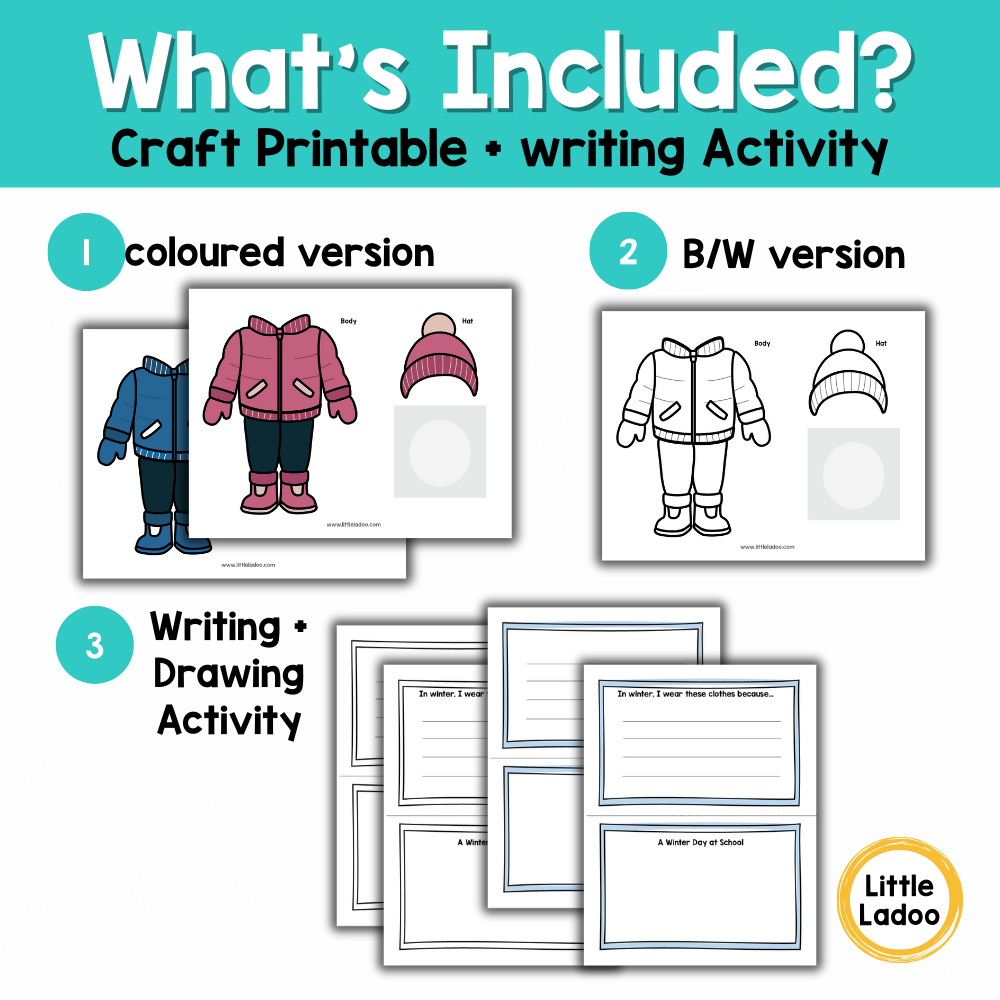 Winter Clothes Photo Craft