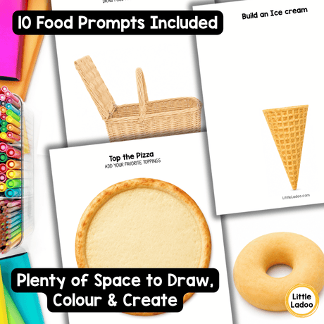 Yummy Food Photo Drawing Prompts for Kids