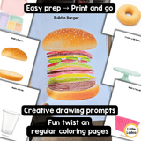 Yummy Food Photo Drawing Prompts for Kids