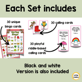 Seasons Bingo Game Printable Bundle