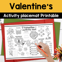 Valentine Activity Placemat Printable
