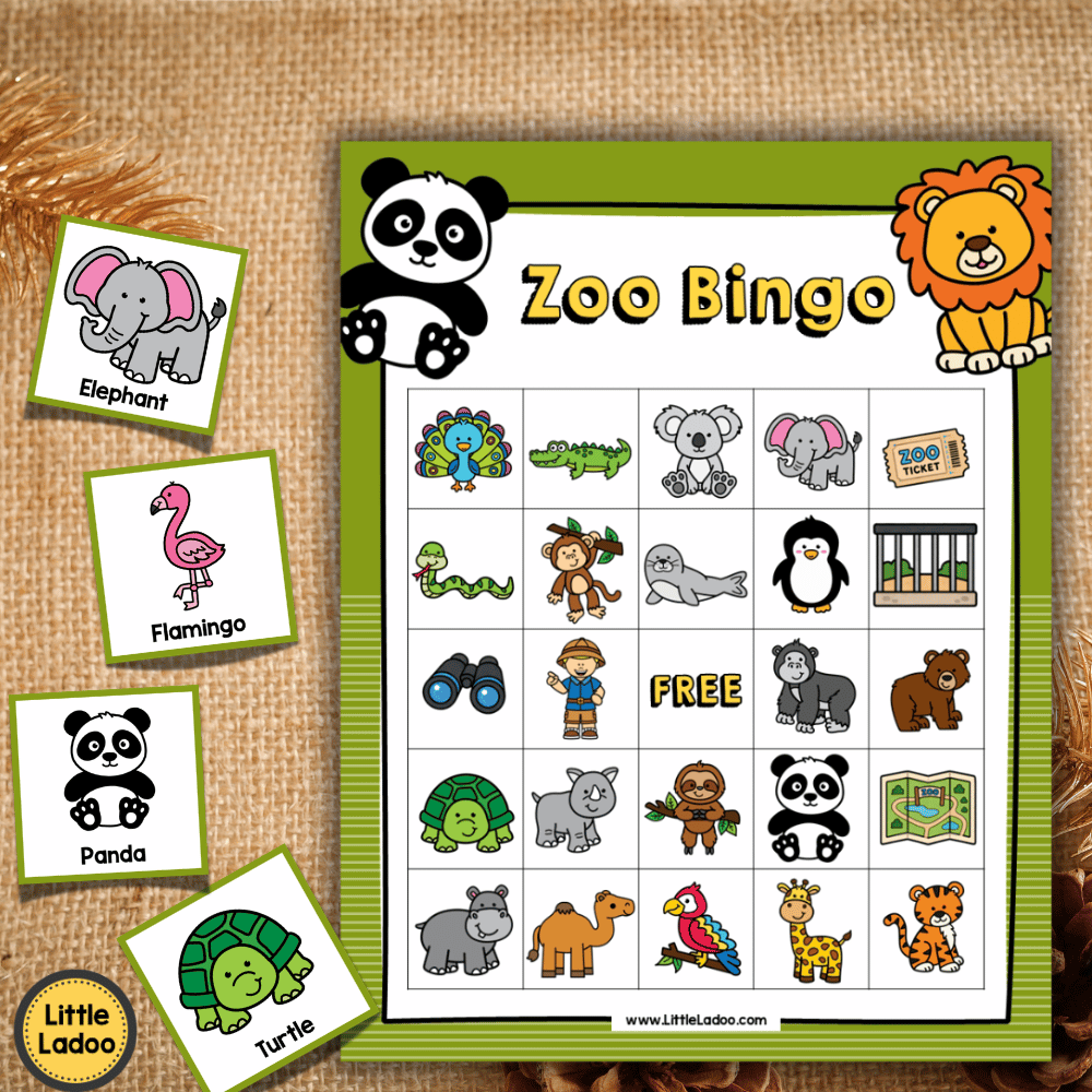 Zoo Bingo Game Printable
