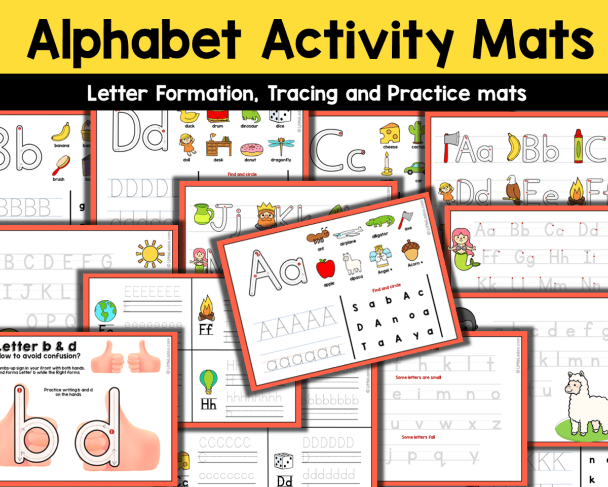 Alphabet Activity Mats 40 Pages LittleLadoo Alphabet activity mats 40 pages littleladoo