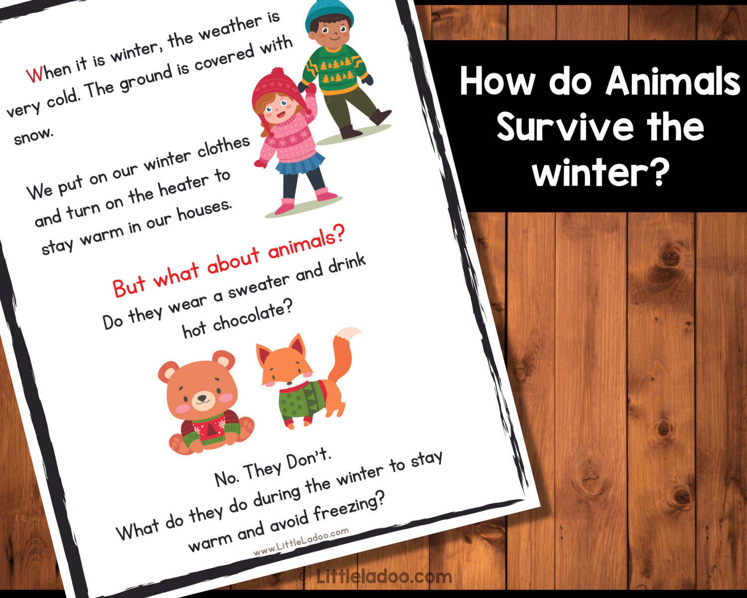 Animals in Winter - Interactive Learning Pack – LittleLadoo