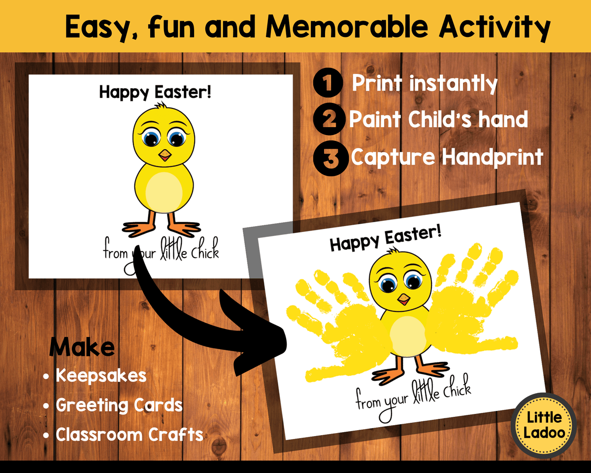 Easter Handprint Art Printable {8 Designs} – LittleLadoo