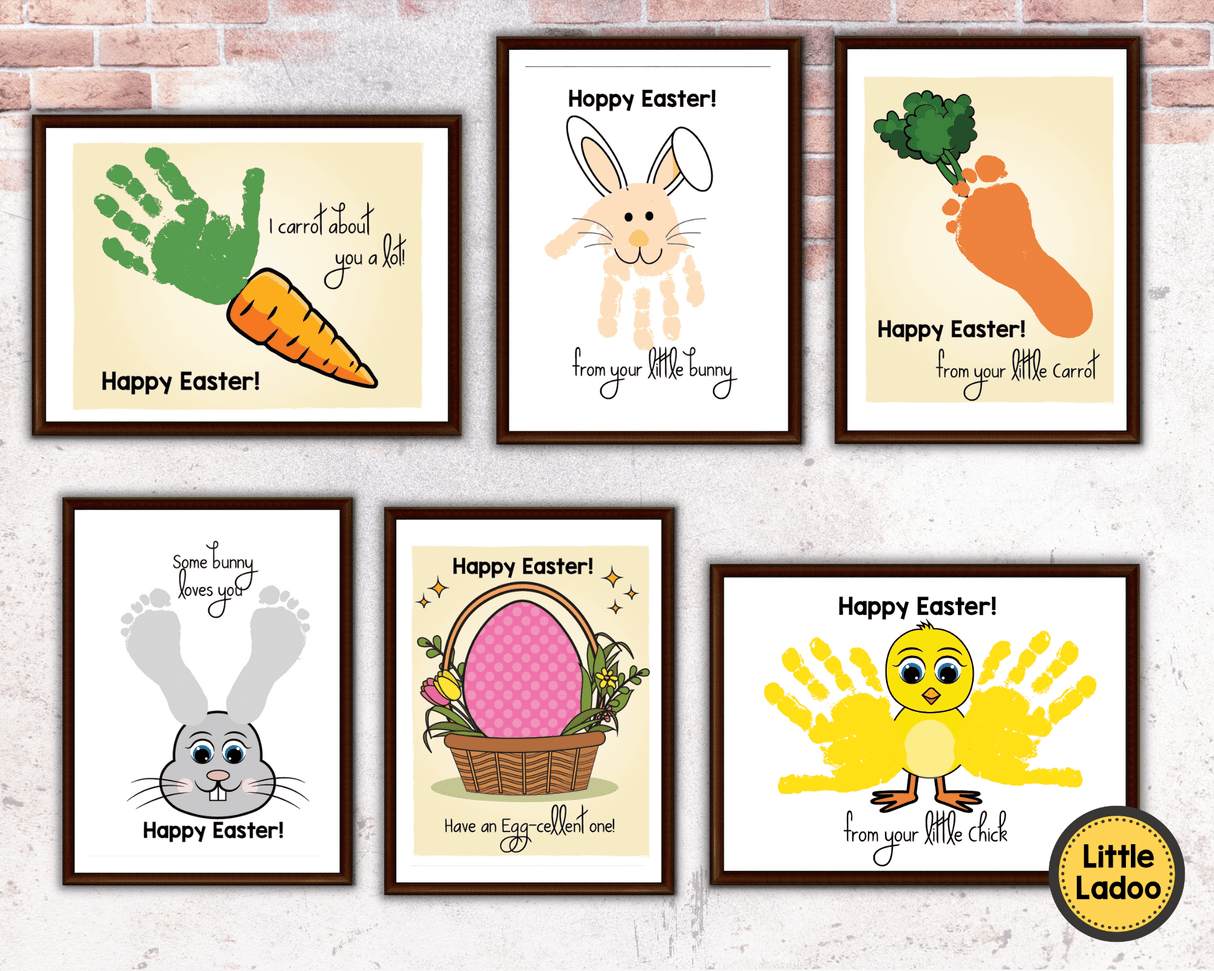 Easter Handprint Art Printable {8 Designs}