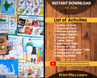 India Busy book { 11 Activities }