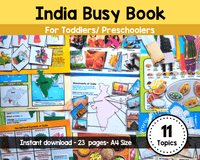India Busy book { 11 Activities }