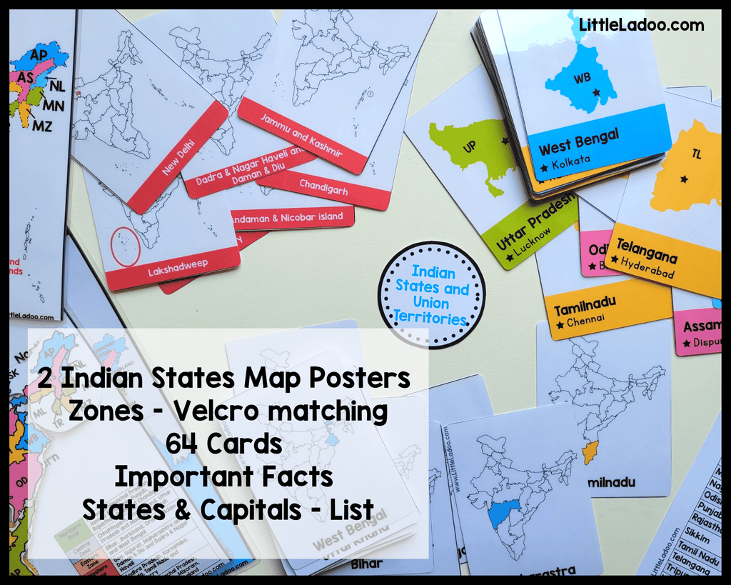 Indian States and Capitals Printable – LittleLadoo