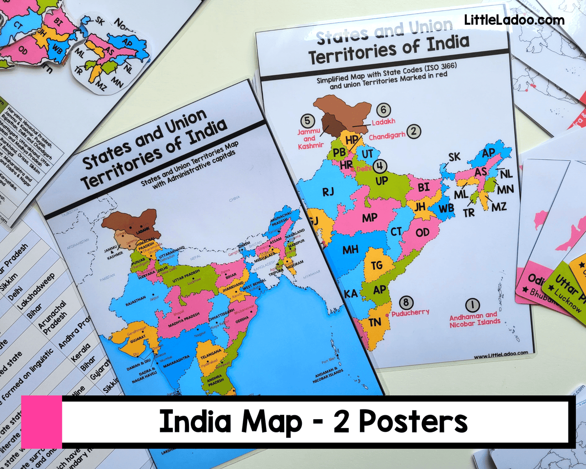 Indian States and Capitals Printable – LittleLadoo
