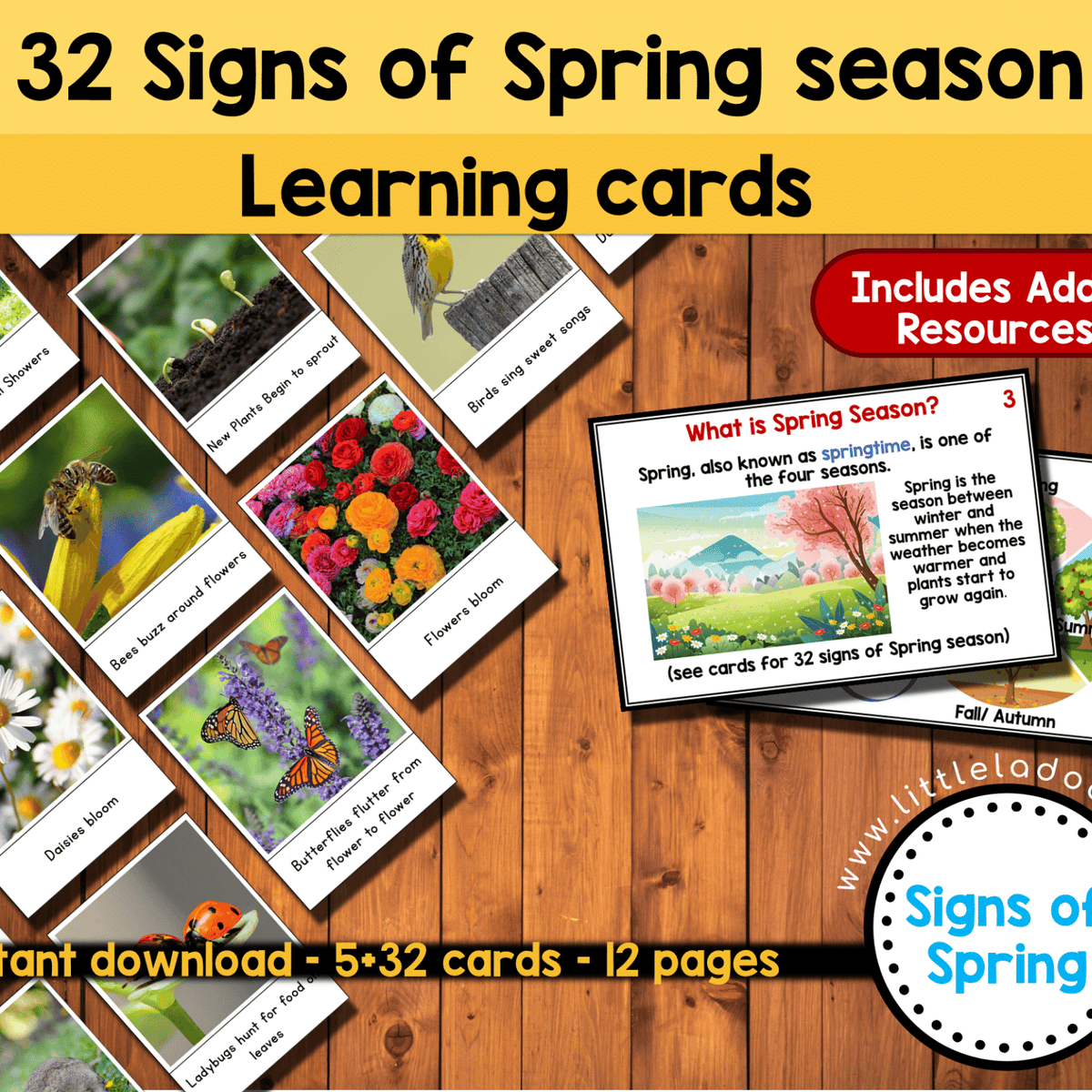 Spring Forecast Reading Sign Signs of Spring printable – LittleLadoo