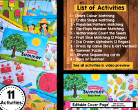 Summer Busy Book Printable {11 Activities}